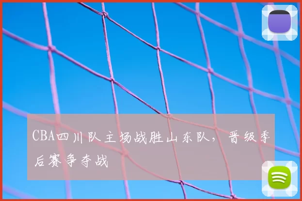 CBA四川队主场战胜山东队，晋级季后赛争夺战
